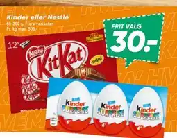 Bilka Kinder eller Nestlé tilbud