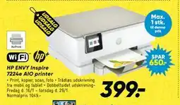 Bilka HP ENVY Inspire 7224e AIO printer tilbud