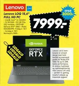 Bilka Lenovo LOQ 15,6” FULL HD PC tilbud