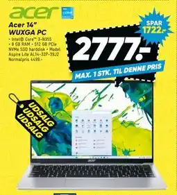 Bilka Acer 14” WUXGA PC tilbud