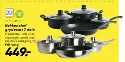 Bilka Køkkenchef grydesæt 7 dele tilbud