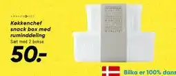 Bilka Køkkenchef snack box med ruminddeling tilbud