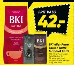 Bilka BKI eller Peter Larsen Kaffe formalet kaffe tilbud
