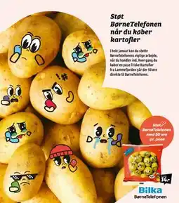 Bilka Støt BørneTelefonen når du køber kartofler tilbud