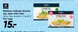 Bilka Rahbek indbagt Alaska sej, rejer eller laks tilbud