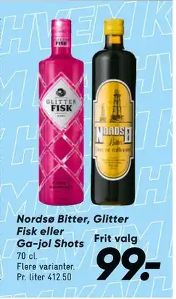 Bilka Nordsø Bitter, Glitter Fisk eller Ga-jol Shots tilbud