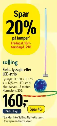 Føtex lyssøjle eller LED-strip tilbud