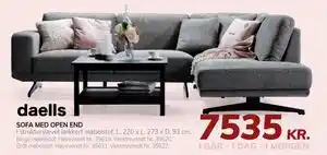 Daells Bolighus SOFA MED OPEN END tilbud
