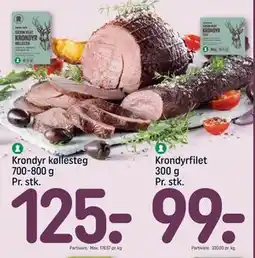 REMA 1000 Krondyr køllesteg 700-800 g Pr. stk tilbud