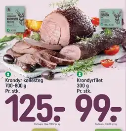 REMA 1000 Krondyrfilet 300 g Pr. stk tilbud