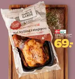 Netto De Danske Familiegårde dansk hel gårdkylling i stegepose tilbud