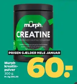 Netto Murph kreatinpulver tilbud