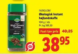Lidl Økologisk instant højlandskaffe tilbud