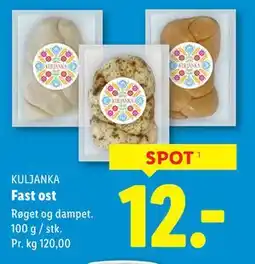 Lidl Fast ost tilbud