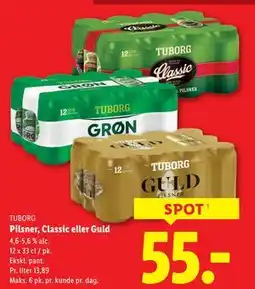Lidl Pilsner, Classic eller Guld tilbud
