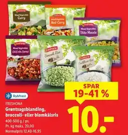 Lidl Grøntsagsblanding, broccoli- eller blomkålsris tilbud