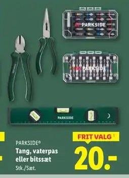 Lidl Tang, vaterpas eller bitssæt tilbud