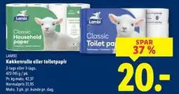Lidl Køkkenrulle eller toiletpapir tilbud