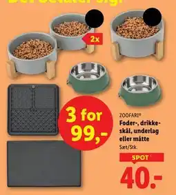 Lidl Foder-, drikkeskål, underlag eller måtte tilbud