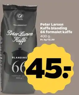 Netto Peter Larsen Kaffe blanding 66 formalet kaffe tilbud