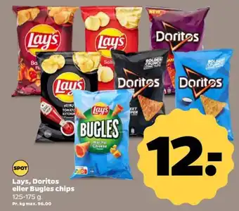 Netto Lays, Doritos eller Bugles chips tilbud