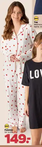 Netto SPOT Pyjamas Str. S-XXL. tilbud