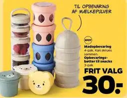 Netto Madopbevaring , Opbevarings- bøtter til snacks 3-pak. tilbud