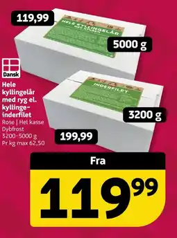 Løvbjerg Hele kyllingelår med ryg el. kyllinge- inderfilet tilbud