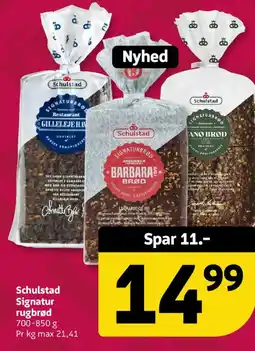 Løvbjerg Schulstad Signatur rugbrød tilbud