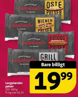 Løvbjerg Langelænder pølser tilbud