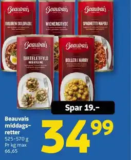 Løvbjerg Beauvais middags- retter tilbud