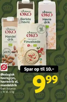 Løvbjerg Økologisk havregryn, havredrik el. mandeldrik tilbud