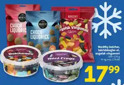 Løvbjerg Nordthy bolcher, lakridskugler el. engelsk vingummi tilbud