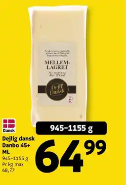 Løvbjerg Dejlig dansk Danbo 45+ ML tilbud