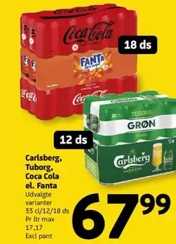 Løvbjerg Carlsberg, Carlsberg, Coca Cola el. Fanta tilbud