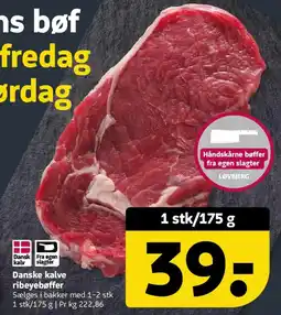 Løvbjerg Danske kalve ribeyebøffer tilbud