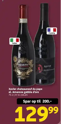 Løvbjerg Xavier chateauneuf du pape el. Amarone gabbia d'oro tilbud