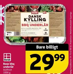 Løvbjerg Dansk Rose bbq underlår Dybfrost tilbud
