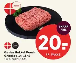 SPAR Gestus Hakket Dansk Grisekød 14-18 % tilbud