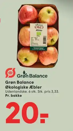 SPAR Grøn Balance Økologiske Æbler tilbud
