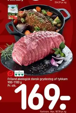 REMA 1000 Friland økologisk dansk grydesteg af tykkam 900-1100 g Pr. stk tilbud