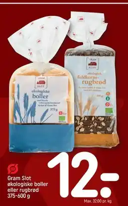 REMA 1000 Gram Slot økologiske boller eller rugbrød 375-600 g tilbud
