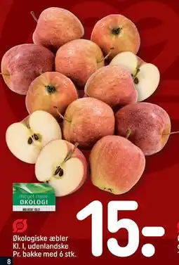 REMA 1000 Økologiske æbler Kl. I, udenlandske Pr. bakke med 6 stk tilbud