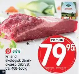 REMA 1000 Friland økologisk dansk oksespidsbryst Ca. 400-600 g tilbud