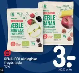 REMA 1000 REMA 1000 økologiske frugtsnacks 10 g tilbud