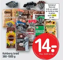 REMA 1000 Kohberg brød 380-1000 g tilbud
