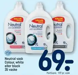 REMA 1000 Neutral vask Colour, white eller black 35 vaske tilbud