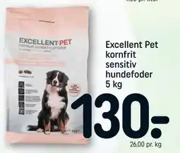 REMA 1000 Excellent Pet kornfrit sensitiv hundefoder 5 kg tilbud