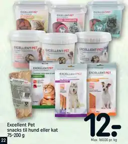 REMA 1000 Excellent Pet snacks til hund eller kat 75-200 g tilbud