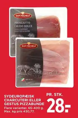 MENY SYDEUROPÆISK CHARCUTERI ELLER GESTUS PIZZABUNDE tilbud